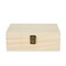Makerflo Medium Pine Wood Memory Box with Black Felt Inside and Hinged with Clasp of Front, Keepsake Wooden Box Ideal for Craft and Personalization (Laser Engraving, Epoxy, UV DTF, and Vinyl)